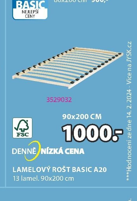 Lamelový rošt BASIC A20