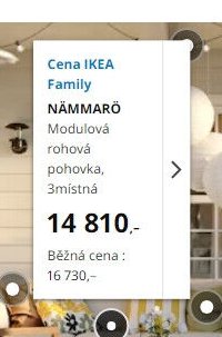 NÄMMARÖ Modulová rohová pohovka, 3místná