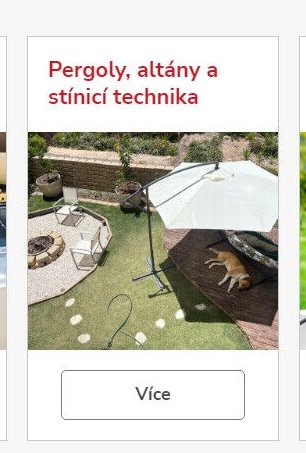 Pergoly, altány a stínicí technika