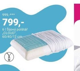 Šíjový polštář CLOUD, 60/40/12 cm