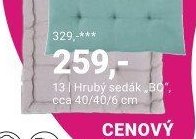 Hrubý sedák 3Q, cca 40/40/6 cm