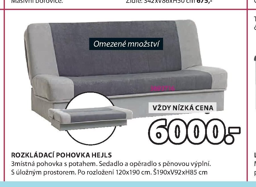 ROZKLÁDACÍ POHOVKA HEJLS