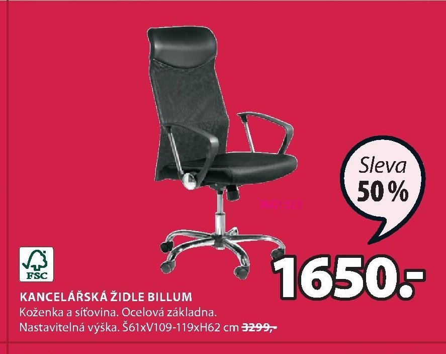 KANCELÁŘSKÁ ŽIDLE BILLUM