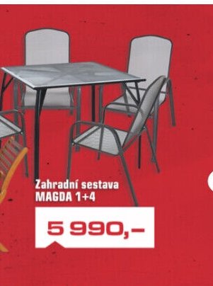 Zahradní sestava MAGDA 1+4