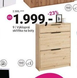 Výklopná skříňka na boty