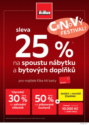 akční leták Kika nábytek 8.7.2024-21.7.2024