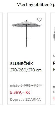 SLUNEČNÍK 270/260/270 cm