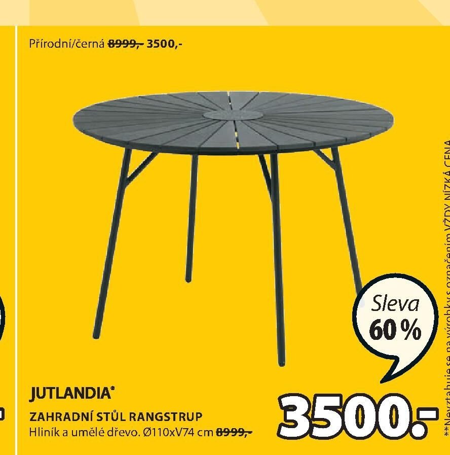 JUTLANDIA ZAHRADNÍ STŮL RANGSTRUP
