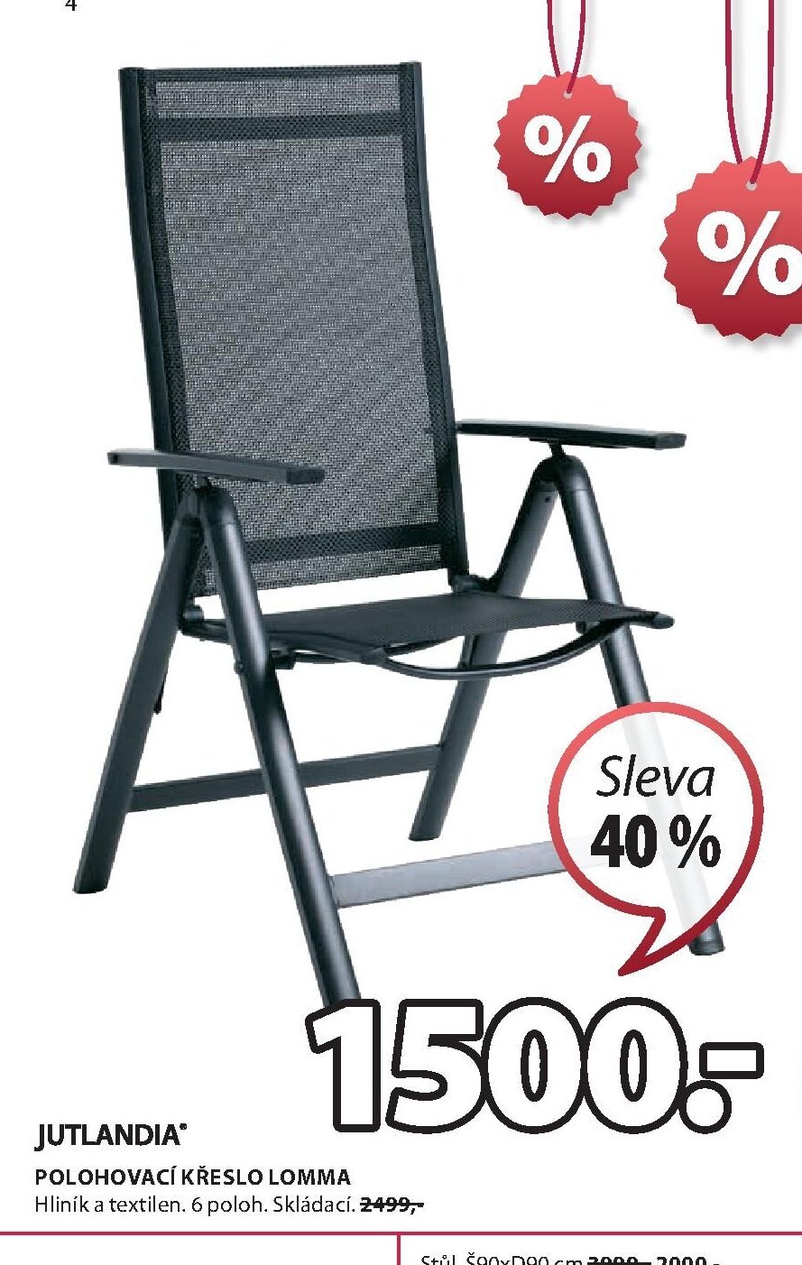 JUTLANDIA POLOHOVACÍ KŘESLO LOMMA