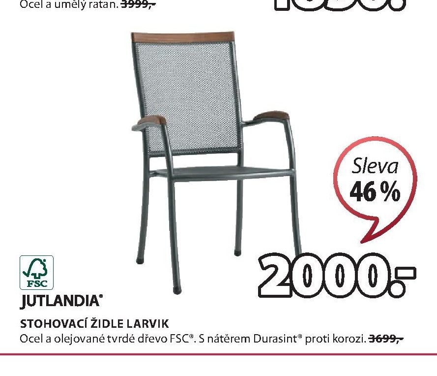 JUTLANDIA STOHOVACÍ ŽIDLE LARVIK