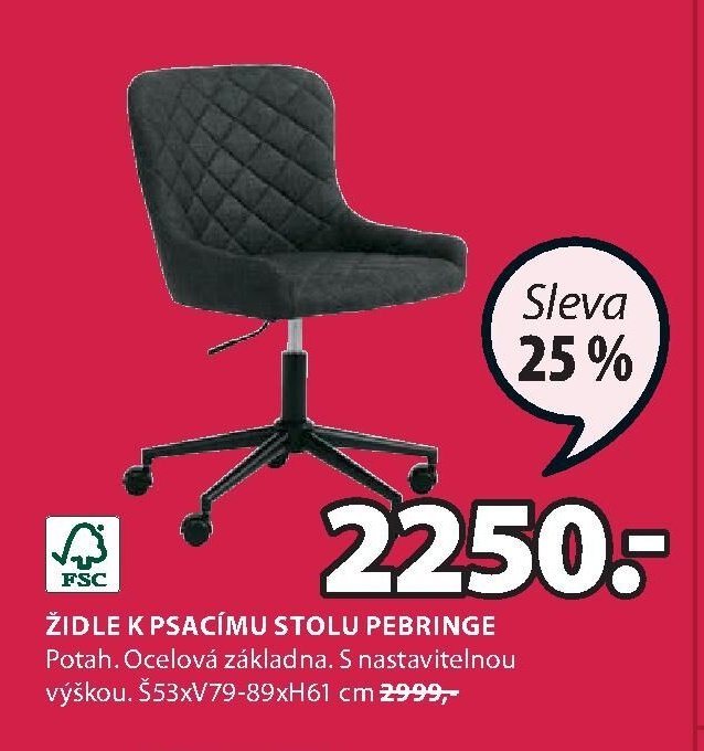 Židle k psacímu stolu PEBRINGE