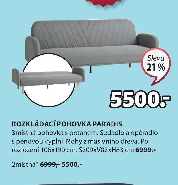 ROZKLÁDACÍ POHOVKA PARADIS