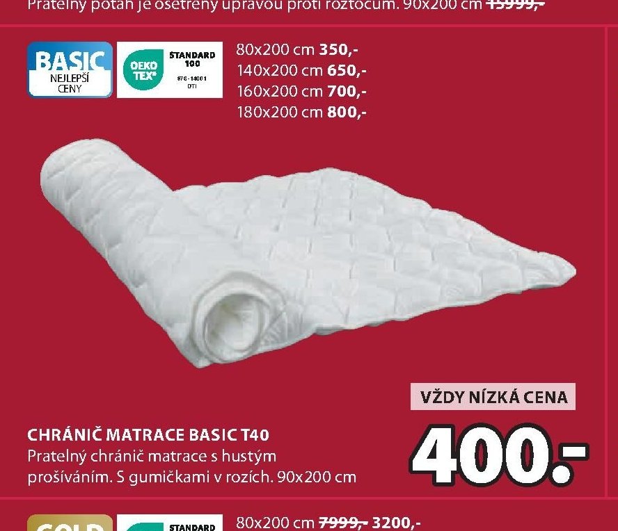 Chránič matrace BASIC T40