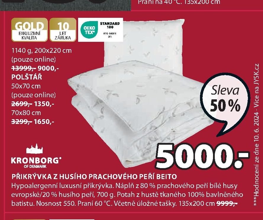 PŘIKRÝVKA S HUSÍHO PRACHOVÉHO PEŘÍ BEITO