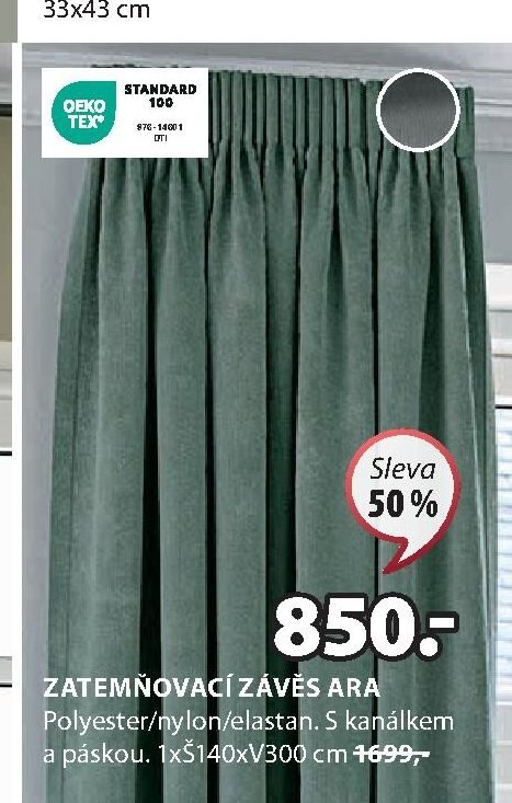 Zatemňovací závěs ARA