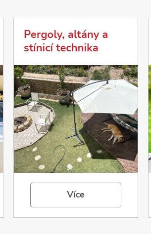 Pergoly, altány a stínicí technika