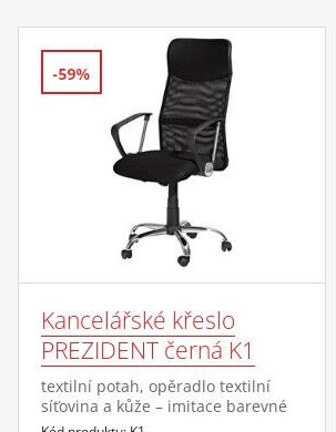 Kancelářské křeslo PREZIDENT černá K1