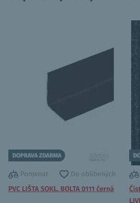 PVC LIŠTA SOKL. BOLTA 0111 černá