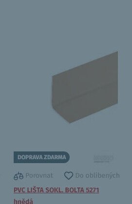 PVC LIŠTA SOKL, BOLTA 5271 hnědá