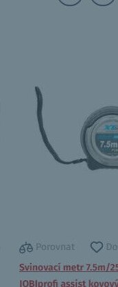 Svinovací metr 7.5m/25mm IOBIprofi assist kovový
