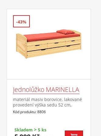 Jednolůžko MARINELLA