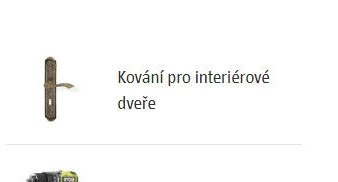 Kování pro interiérové dveře