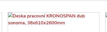 Deska pracovní KRONOSPAN dub sonoma, 38x610x2600mm