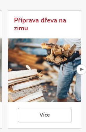 Příprava dřeva na zimu
