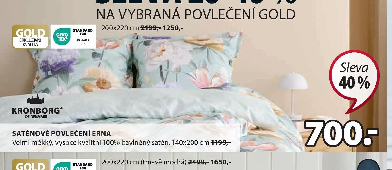 SATÉNOVÉ POVLEČENÍ ERNA 140x200 cm