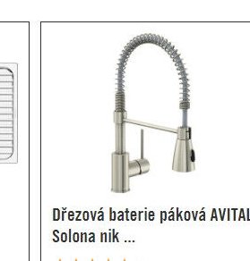 Dřezová baterie páková AVITAL Solona nik...
