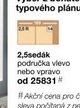 2,5sedák područka vlevo nebo vpravo VERA