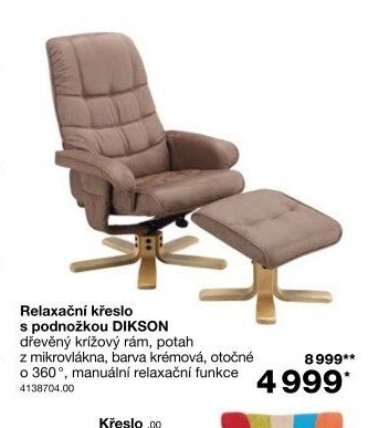 Relaxační křeslo s podnožkou DIKSON