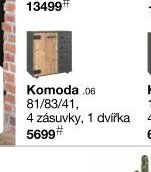 Komoda .06 81/83/41, 4 zásuvky, 1 dvířka