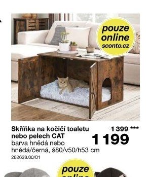 Skříňka na kočičí toaletu nebo pelech CAT