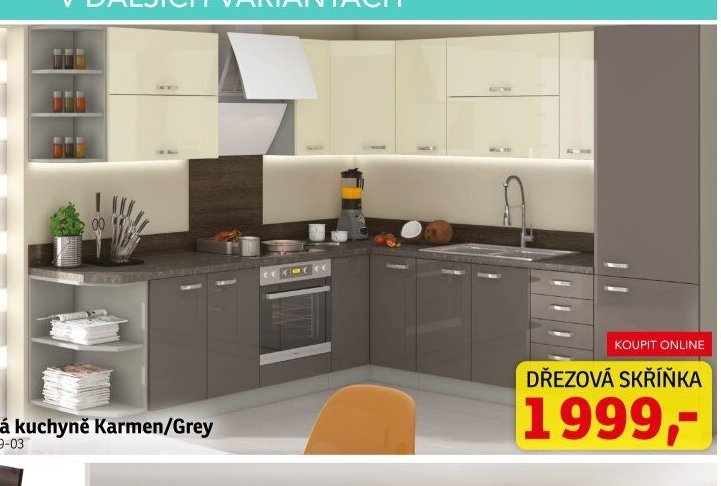 Sektorová kuchyně Karmen/Grey