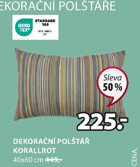 DEKORAČNÍ POLŠTÁŘ KORALLROT