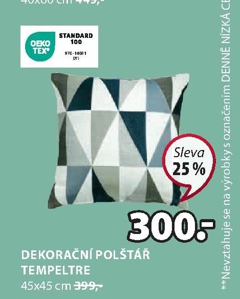 DEKORAČNÍ POLŠTÁŘ TEMPELTRE
