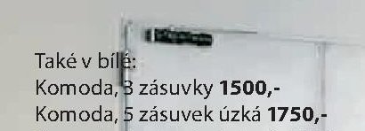 Komoda, 5 zásuvek úzká