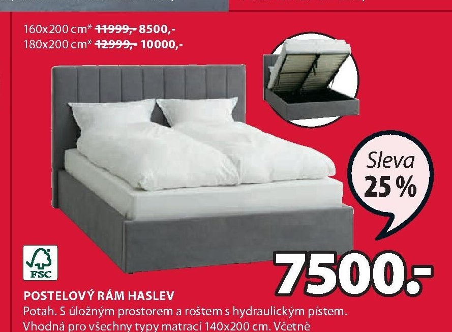 Postelový rám HASLEV