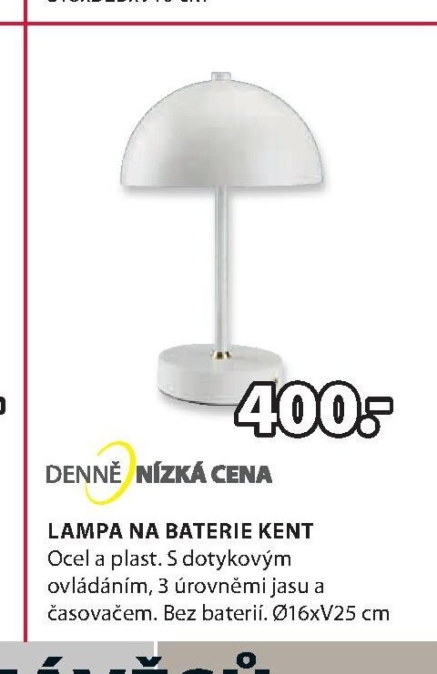 Lampa na baterie KENT