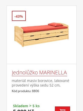 Jednolůžko MARINELLA