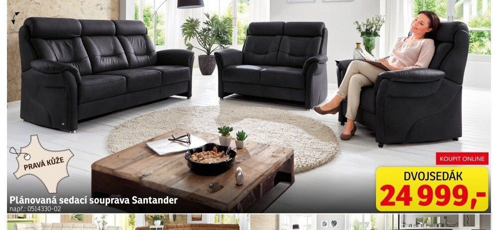 Plánovaná sedací souprava Santander