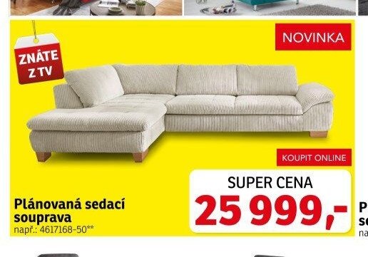 Plánovaná sedací souprava
