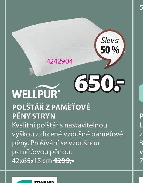 POLŠTÁŘ Z PAMĚŤOVÉ PĚNY STRYN