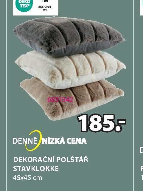 DEKORAČNÍ POLŠTÁŘ STAVKLOKKE