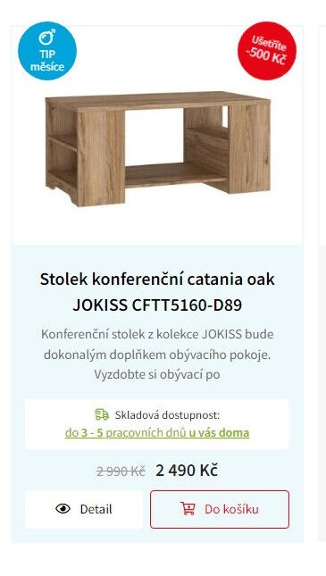 Stolek konferenční catania oak JOKISS CFTT5160-D89