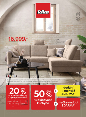 akční leták Kika nábytek 19.2.2024-3.3.2024
