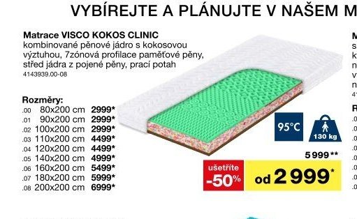 Matrace VISCO KOKOS CLINIC