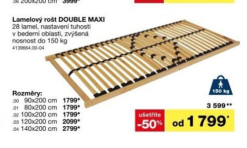 Lamelový rošt DOUBLE MAXI