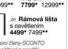 Rámová lišta s osvětlením